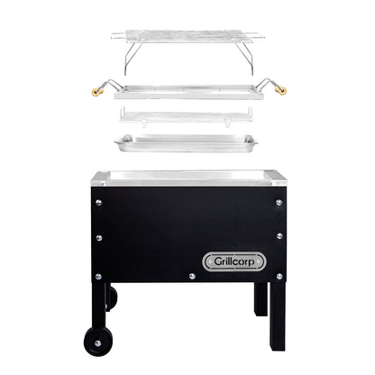 Caja China Chica Black Premium con Parrilla de Varillas Inoxidables | Grillcorp