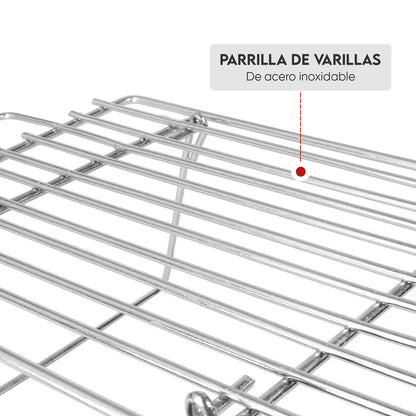 Caja China Junior Black Premium con Parrilla de Varillas Ínoxidables | Grillcorp