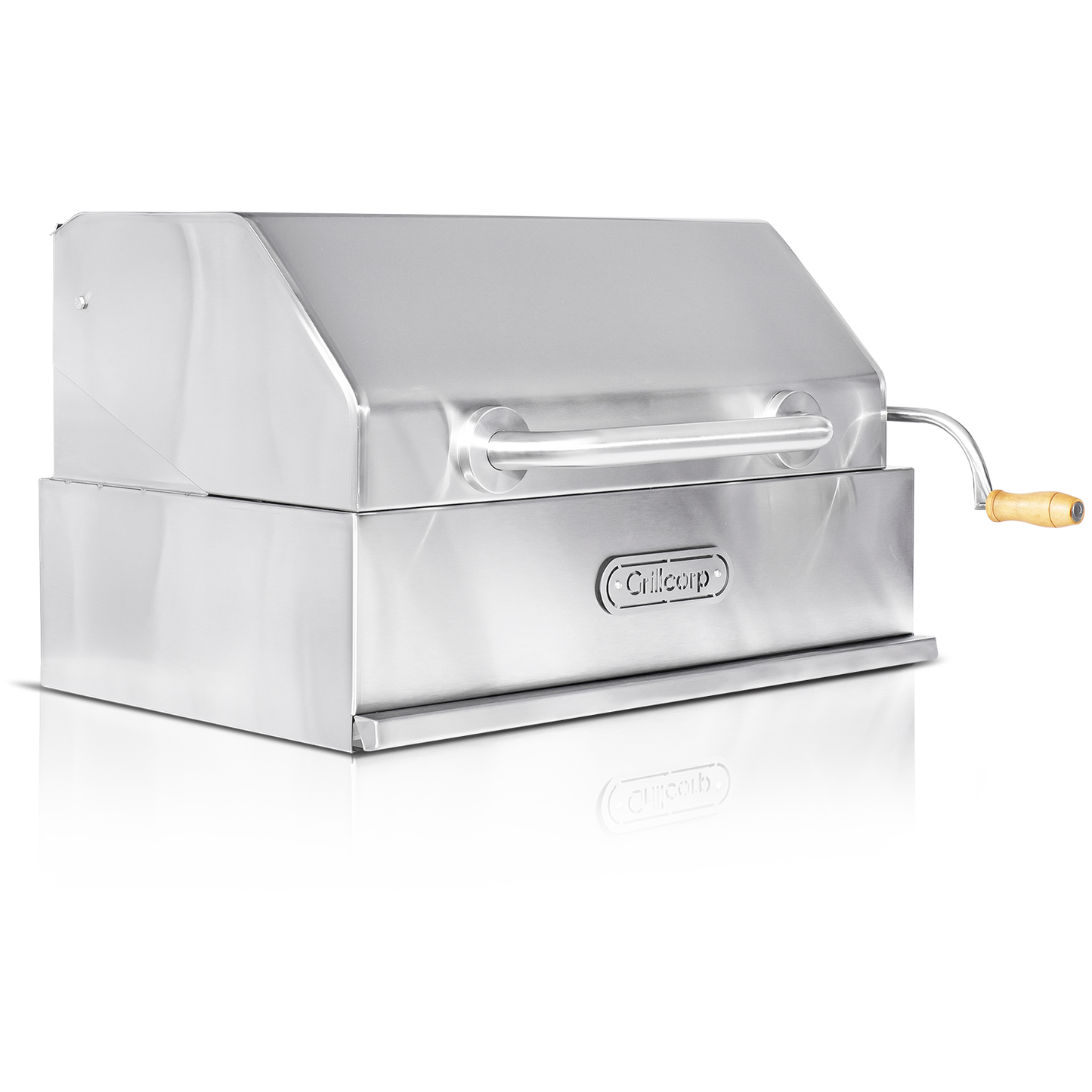 Parrilla Argentina con tapa Grande Empotrable Inoxidable 80cm x 50cm | Grillcorp