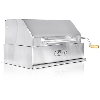 Parrilla Argentina con tapa Grande Empotrable Inoxidable 80cm x 50cm | Grillcorp