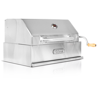 Parrilla Argentina con tapa Grande Empotrable Inoxidable 80cm x 50cm | Grillcorp