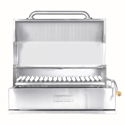 Parrilla Argentina con tapa Grande Empotrable Inoxidable 80cm x 50cm | Grillcorp
