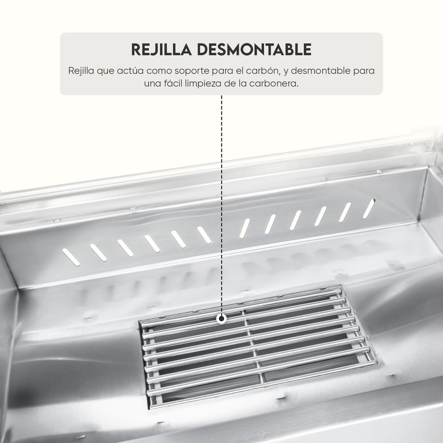 Parrilla Argentina con tapa Mediana Empotrable Inoxidable 70cm x 45cm | Grillcorp