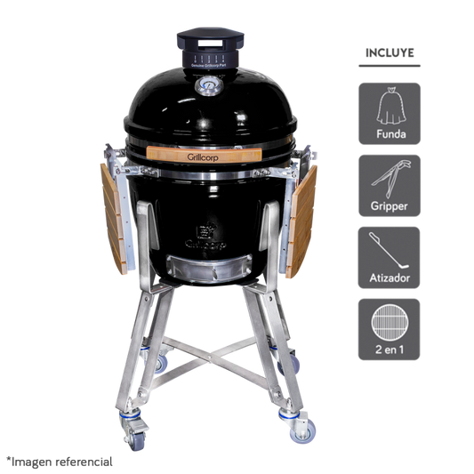 Kamado Classic Pro 18" Brillante + Divide and Conquer 2 niveles