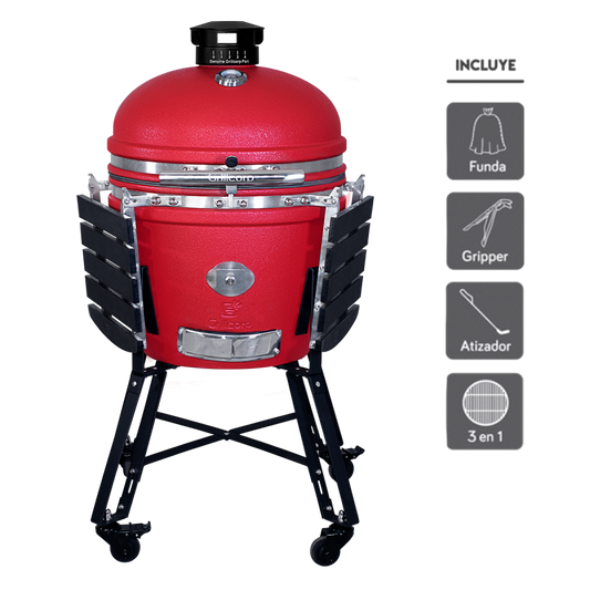 Kamado Smoker Pro Mate 22" + Divide and Conquer 3 niveles