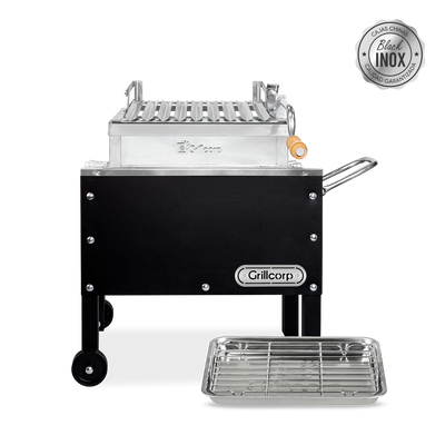 Caja China Chica Black Inoxidable con parrilla de levante inoxidable | Grillcorp