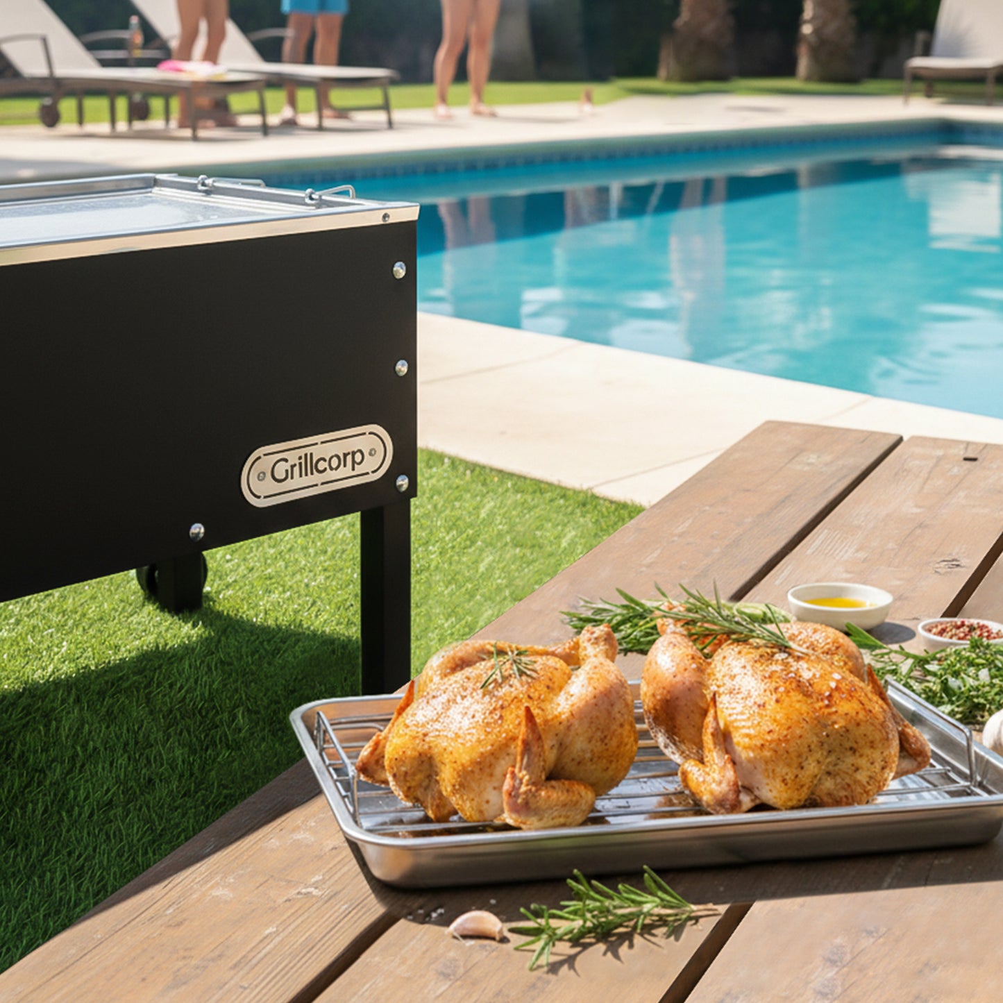 Caja China Chica Black Inoxidable con parrilla de levante inoxidable | Grillcorp