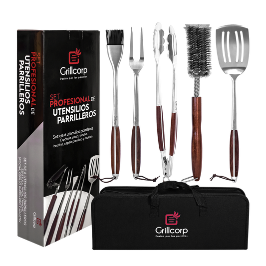 Set Profesional de Utensilios Parrilleros de 6 piezas