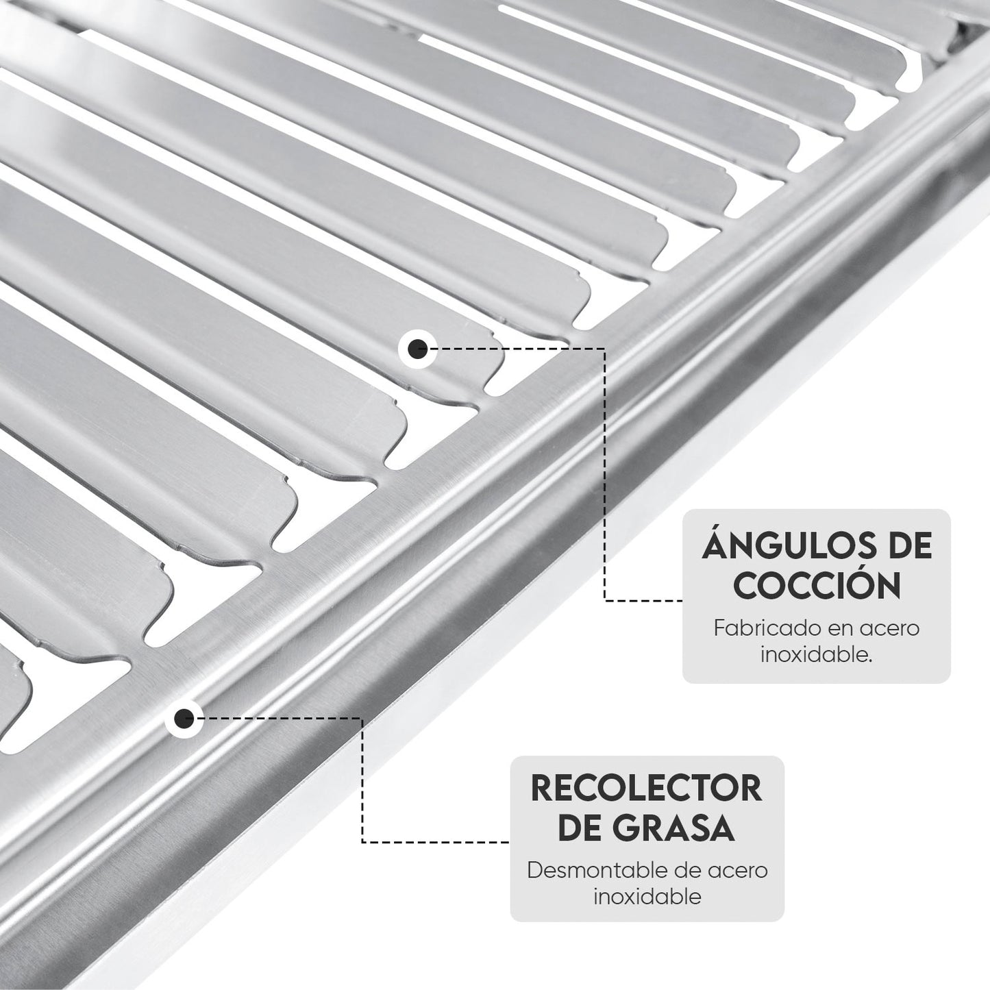 Parrilla Mediana Fija de Ángulos | Grillcorp
