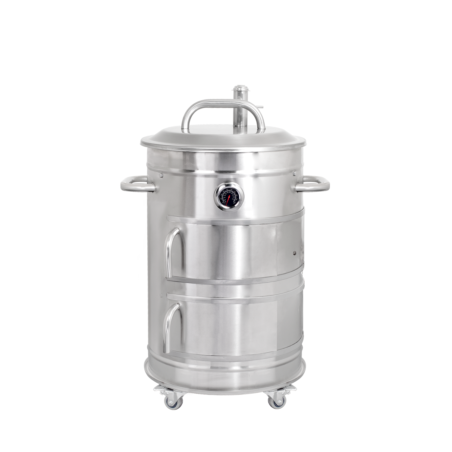 Cilindro ahumador compacto de acero inoxidable Llamas para pollo y carnes