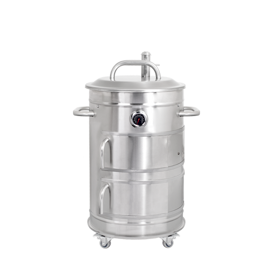 Cilindro ahumador compacto de acero inoxidable Llamas para pollo y carnes