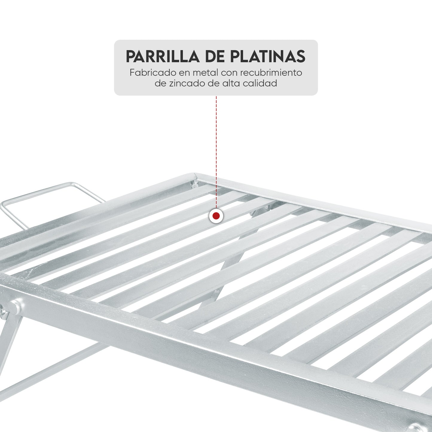 Caja china Grande Black inoxidable con Parrilla de Platinas Niqueladas