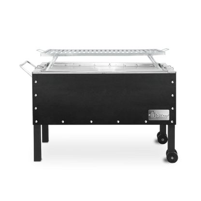 Caja china Grande Black inoxidable con Parrilla de Platinas Niqueladas