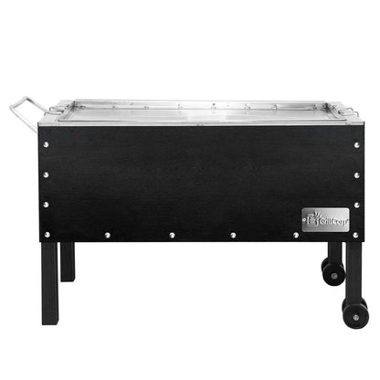 Caja china Grande Black inoxidable con Parrilla de Platinas Niqueladas