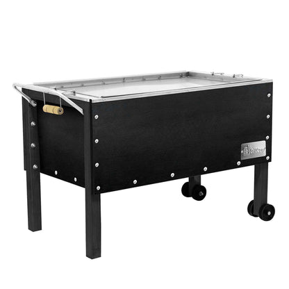 Caja china Grande Black inoxidable con Parrilla de Platinas Niqueladas