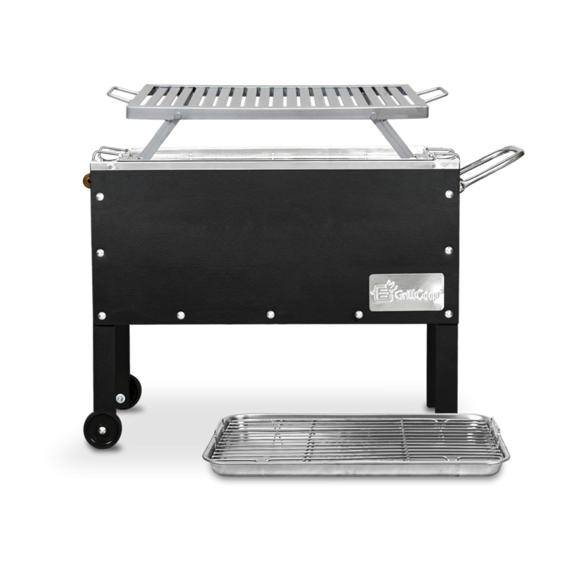 Caja China Mediana Black Inoxidable con Parrilla de Platinas Niqueladas