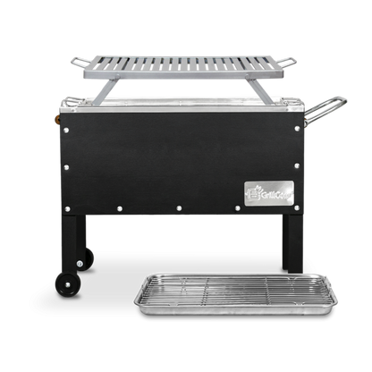 Caja China Mediana Black Inoxidable con Parrilla de Platinas Niqueladas