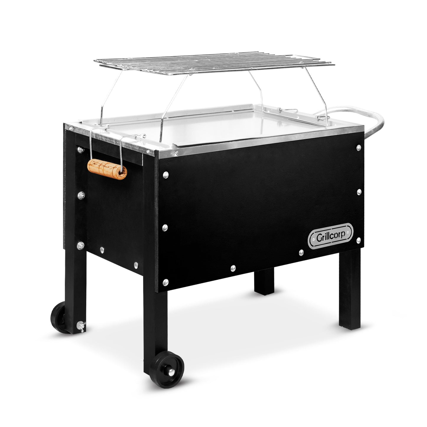 Caja china Junior Black Inoxidable con Parrilla de Varillas Inoxidables | Grillcorp