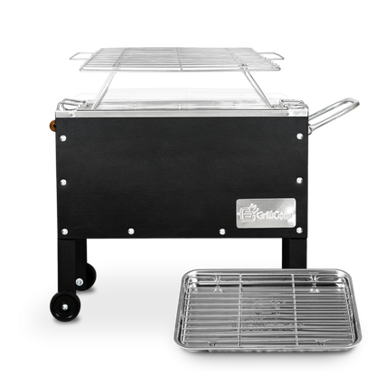 Caja china Junior Black Inoxidable con Parrilla de Varillas Inoxidables