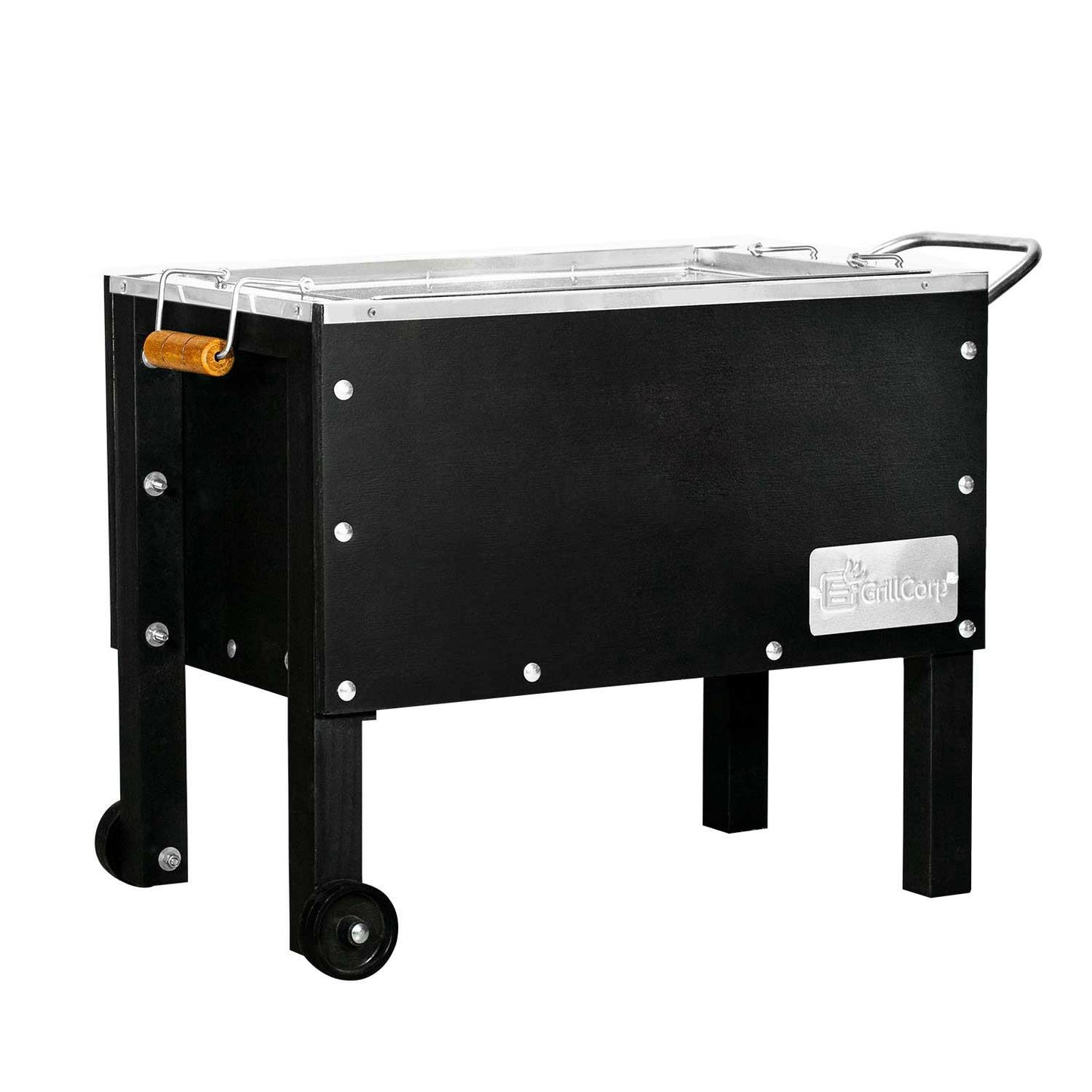 Caja china Junior Black Inoxidable con Parrilla de Varillas Inoxidables