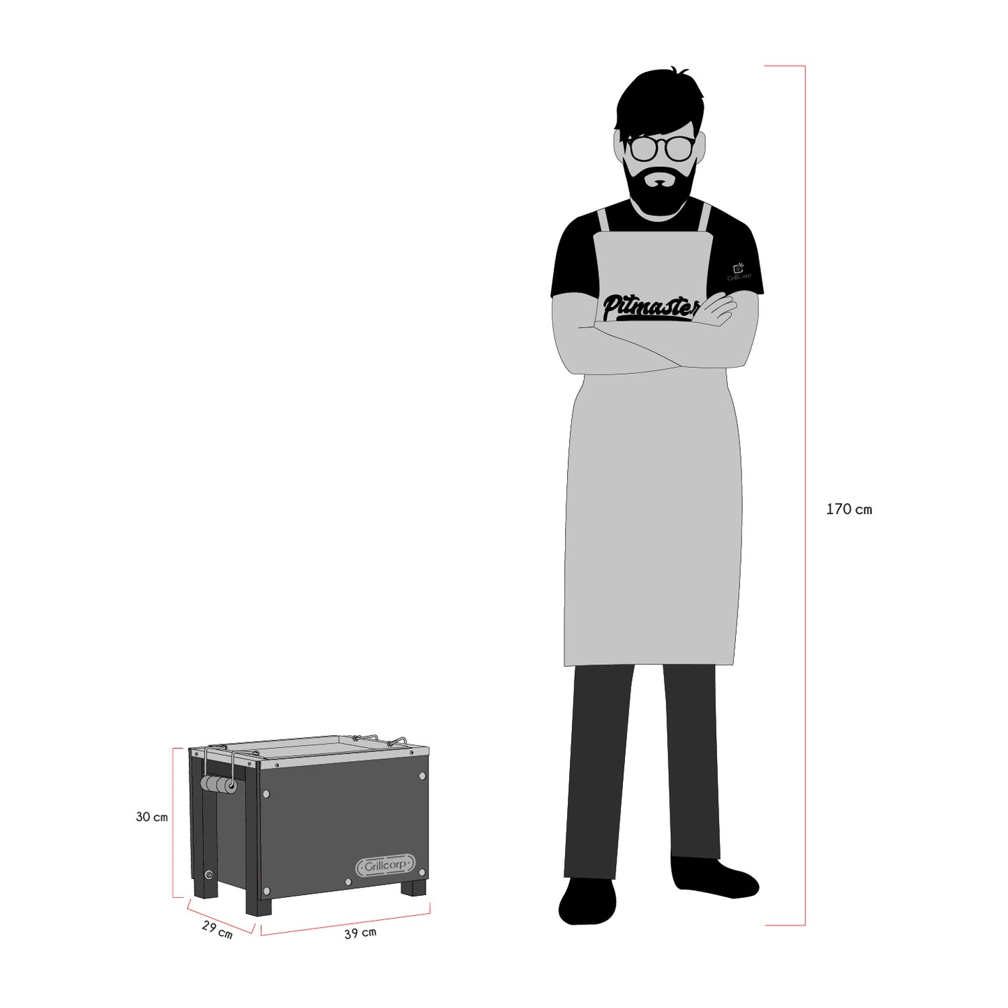 Caja China Mini Black Inoxidable | Grillcorp