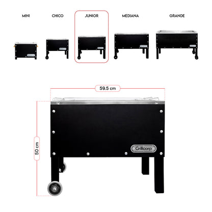 Caja china Junior Black Inoxidable | Grillcorp