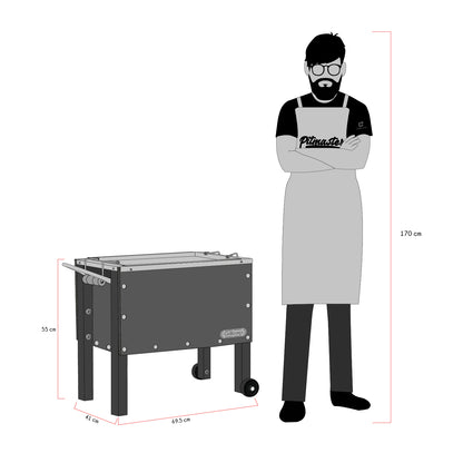 Caja china Mediana Black Inoxidable | Grillcorp