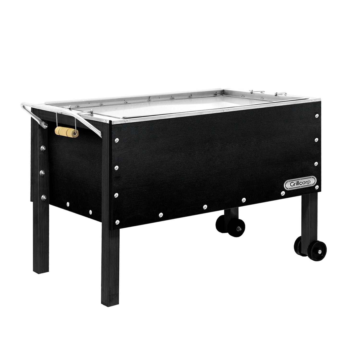 Caja china Grande Black Premium con Parrilla de Platinas Niqueladas | Grillcorp
