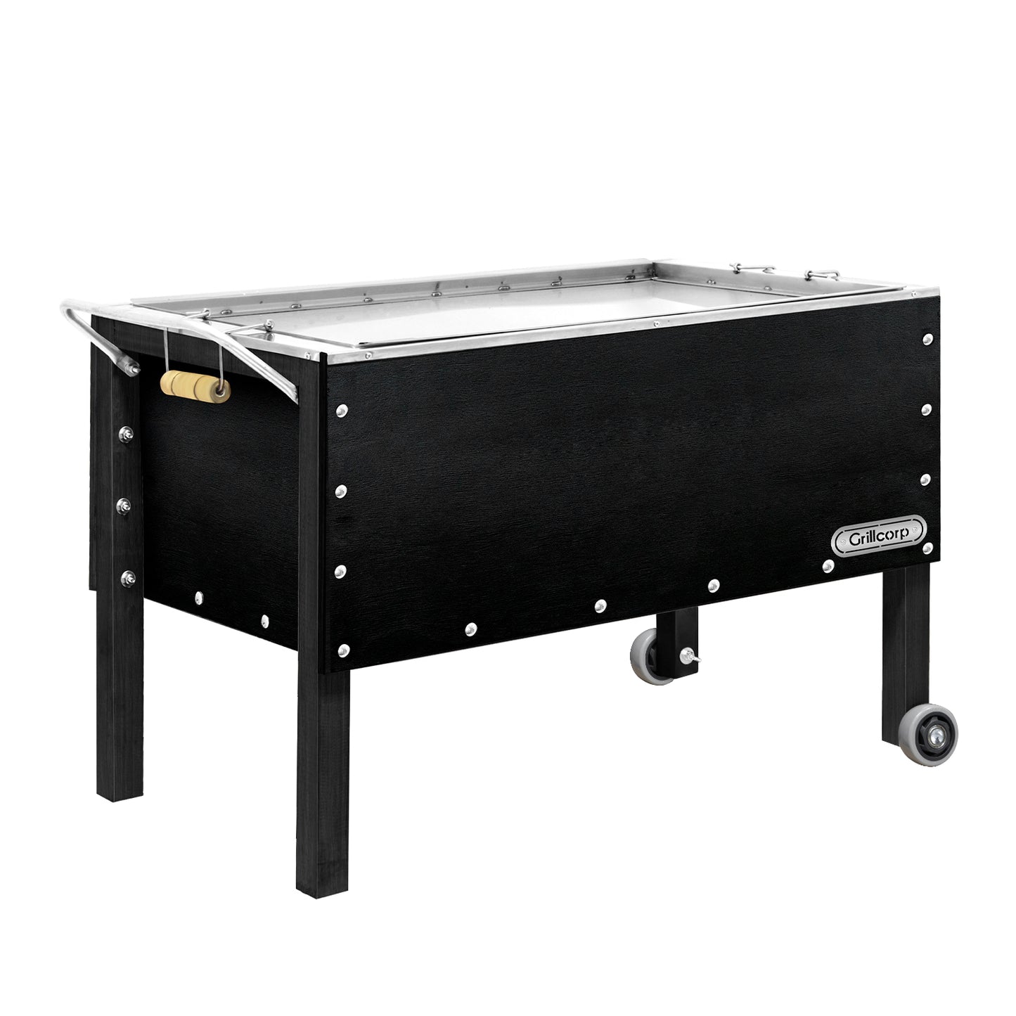 Caja china Grande Black inoxidable con Parrilla de Levante Mixta