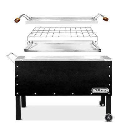 Caja china Grande Black inoxidable con Parrilla de Levante Mixta