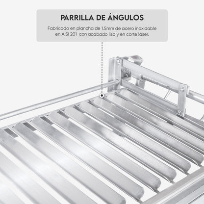 Parrilla Empotrable con Sistema de Levante Mixta