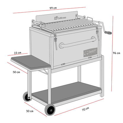 Parrilla con Caja China Tipo Horno Inoxidable