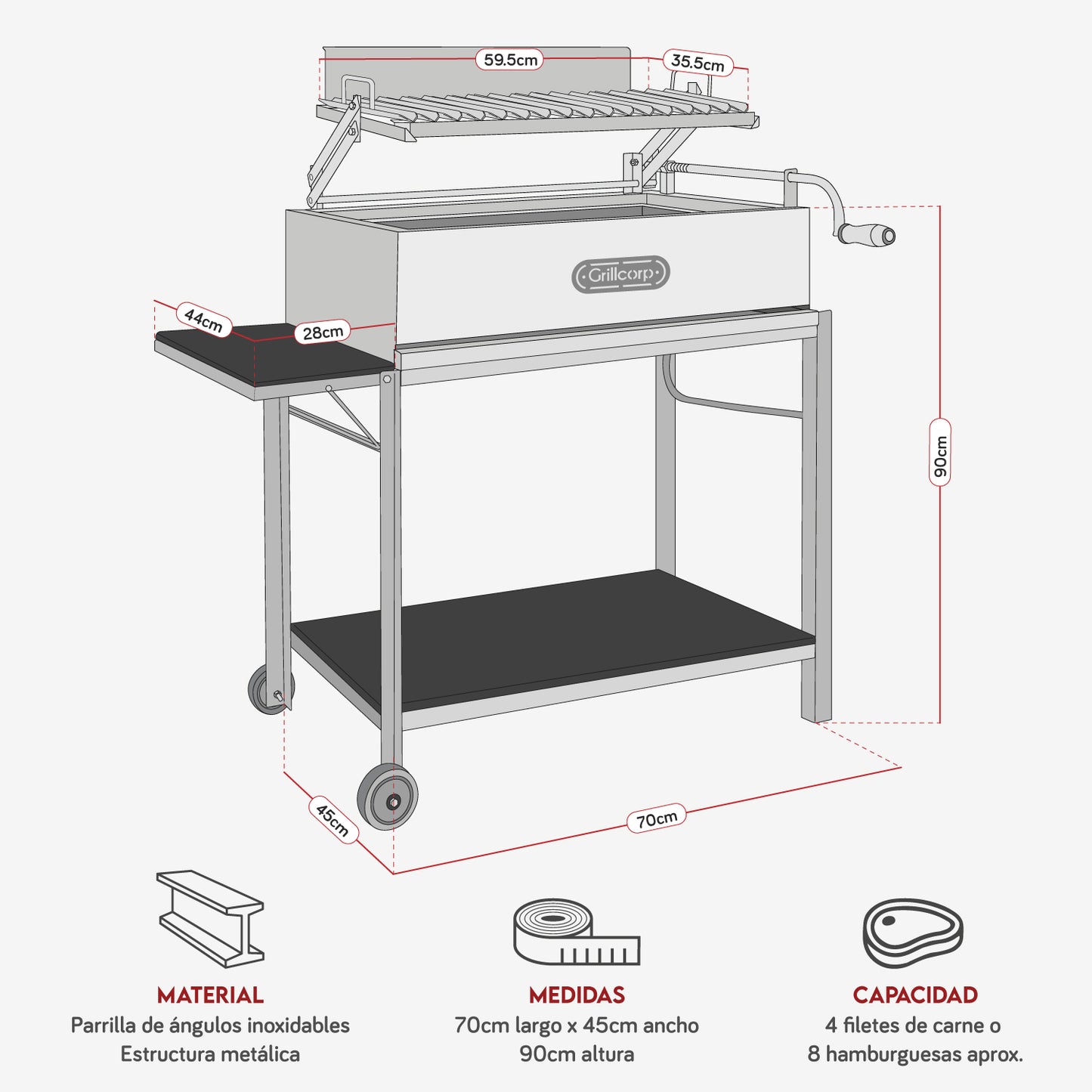Parrilla Argentina de Metal