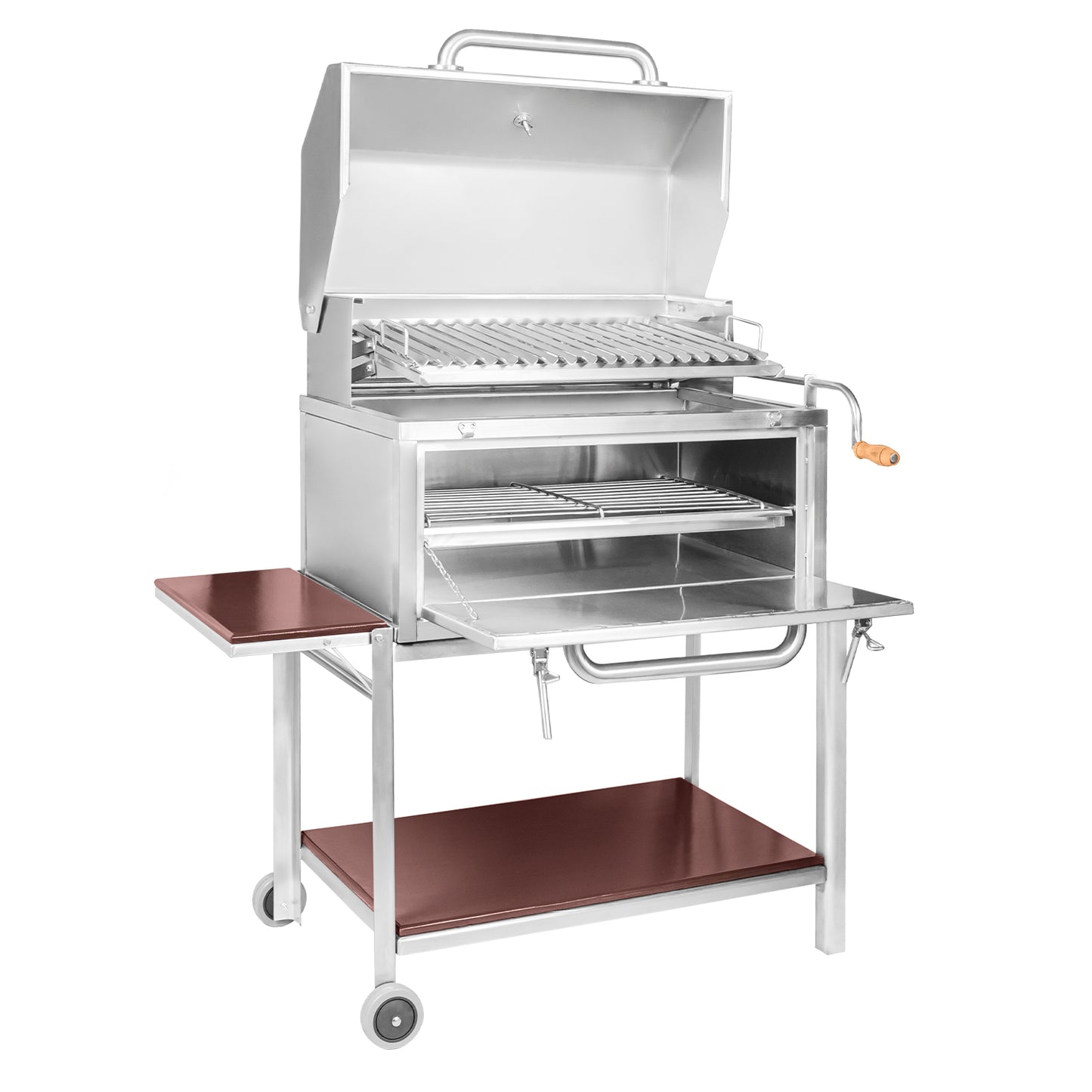Parrilla con Caja China Profesional con Tapa 80cm x 50cm | Grillcorp