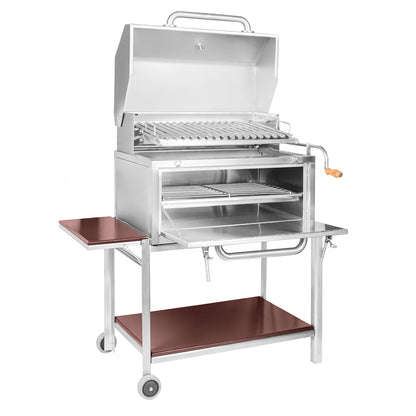 Parrilla con Caja China Profesional con Tapa 80cm x 50cm | Grillcorp