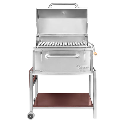 Parrilla con Caja China Profesional con Tapa 80cm x 50cm | Grillcorp