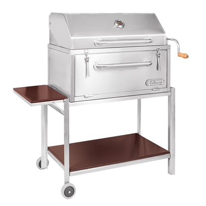 Parrilla con Caja China Profesional con Tapa 80cm x 50cm | Grillcorp