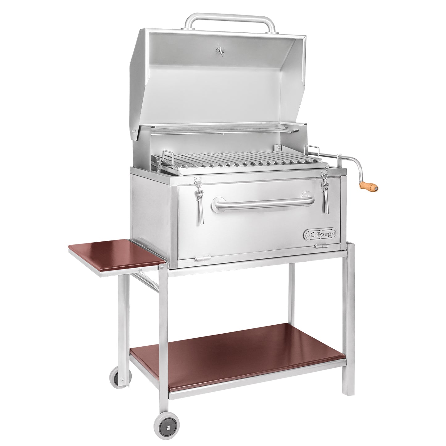 Parrilla con Caja China Profesional con Tapa 80cm x 50cm | Grillcorp