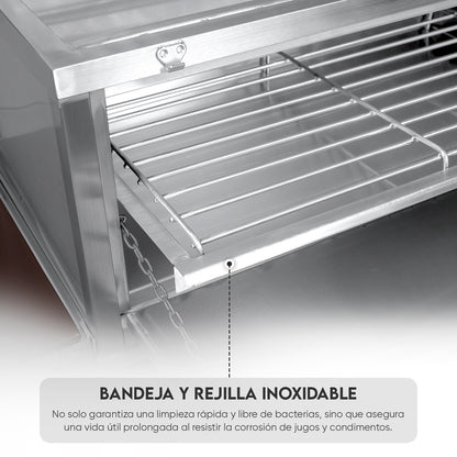 Parrilla con Caja China Profesional con Tapa 80cm x 50cm | Grillcorp