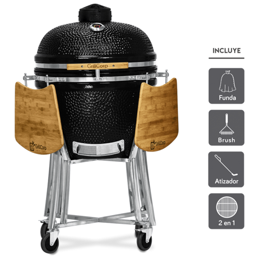 Kamado Clásico 25" con Divide and conquer de 2 niveles