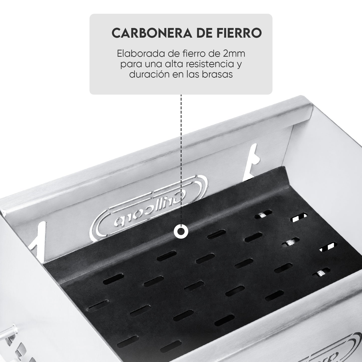Parrilla Desmontable de Camping Inoxidable