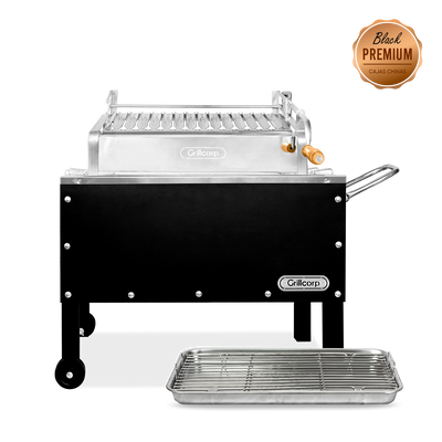 Caja China Mediana Black Premium con Parrilla de Levante Mixta | Grillcorp