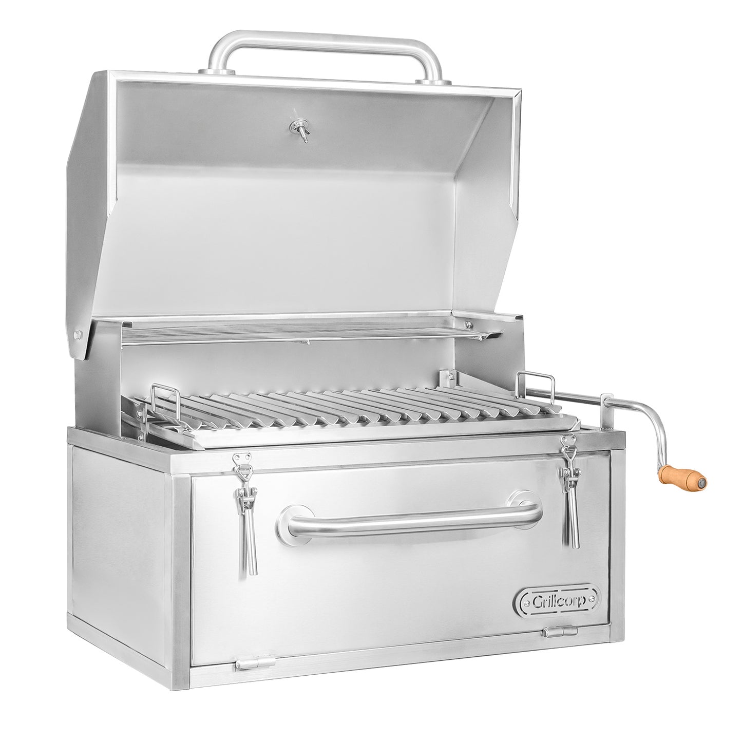 Parrilla Empotrable con Caja China Profesional con Tapa 80cm x 50cm | Grillcorp