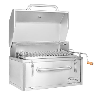 Parrilla Empotrable con Caja China Profesional con Tapa 80cm x 50cm | Grillcorp
