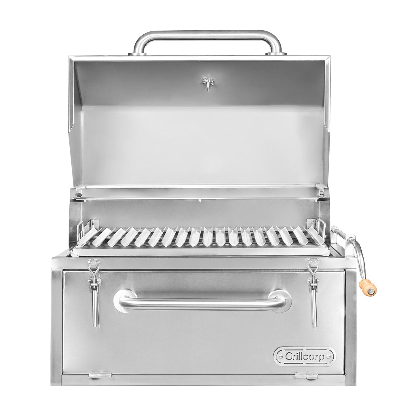 Parrilla Empotrable con Caja China Profesional con Tapa 80cm x 50cm | Grillcorp