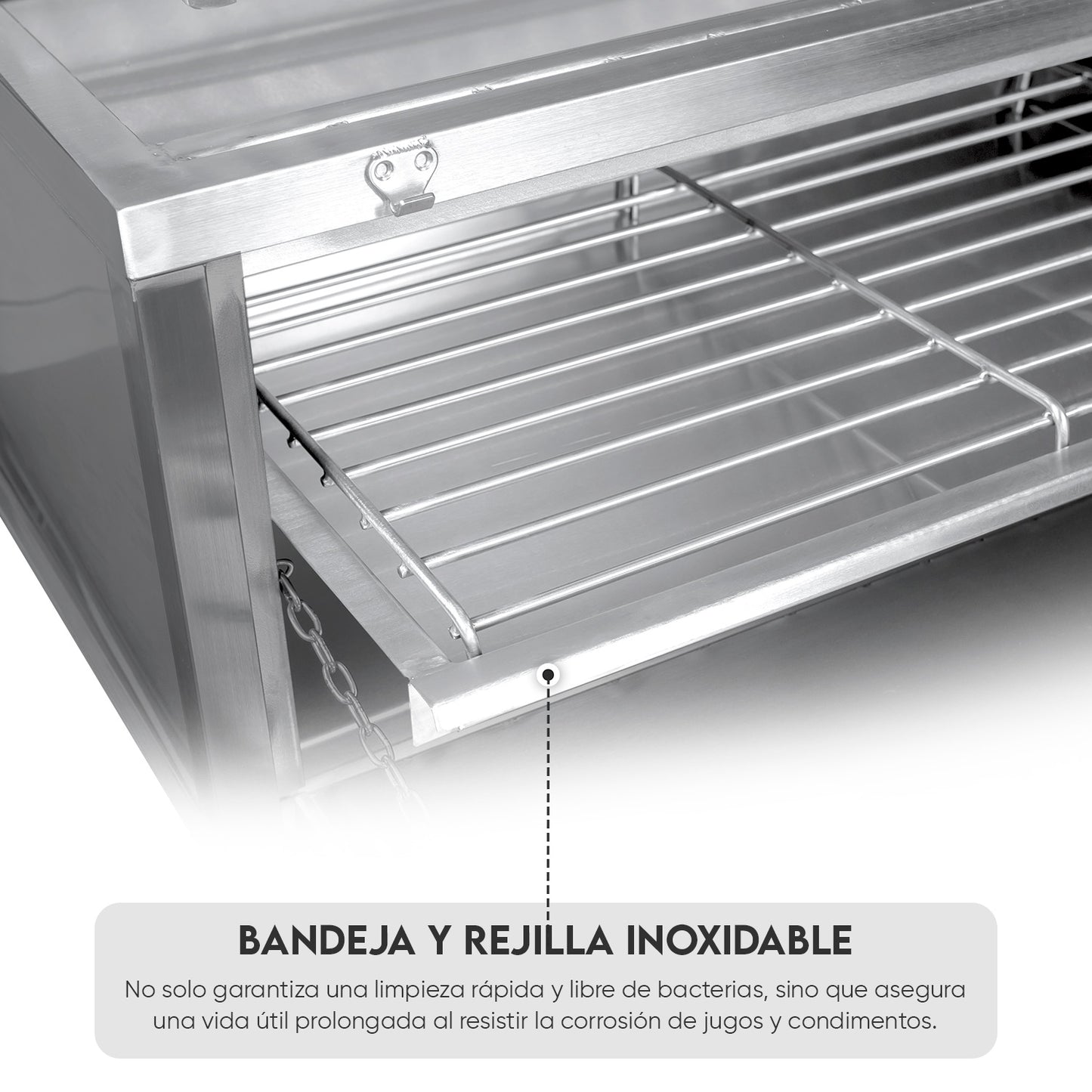 Parrilla Empotrable con Caja China Profesional con Tapa 80cm x 50cm | Grillcorp