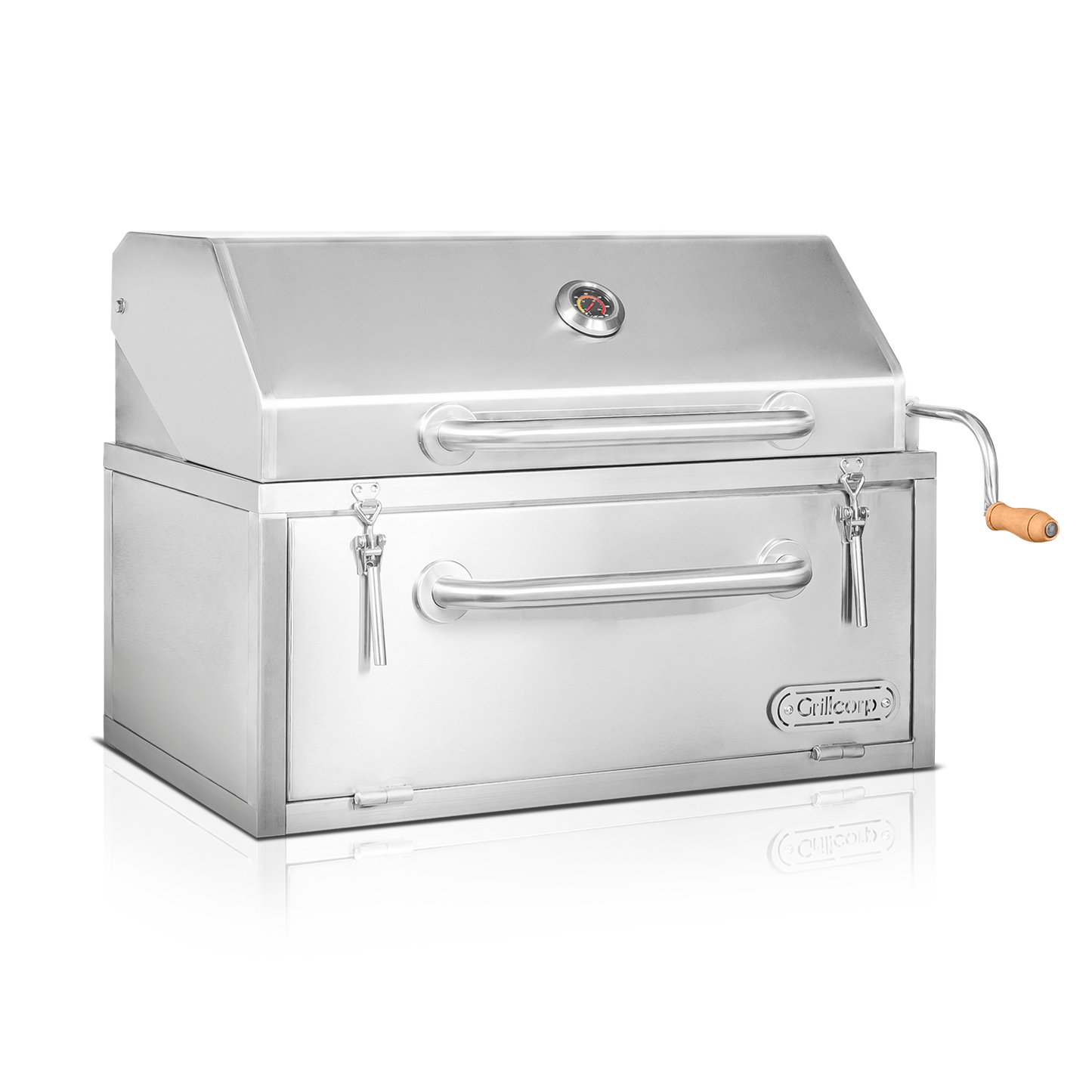 Parrilla Empotrable con Caja China Profesional con Tapa 80cm x 50cm | Grillcorp