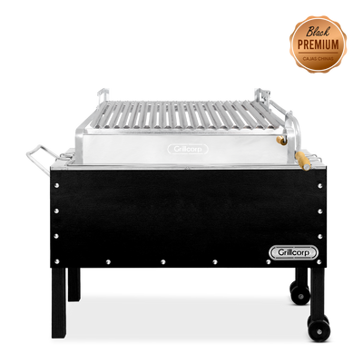 Caja china Grande Black Premium con Parrilla de Levante Mixta | Grillcorp