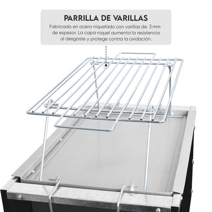 Caja China Mini Black Inoxidable con Parrilla de varillas | Grillcorp