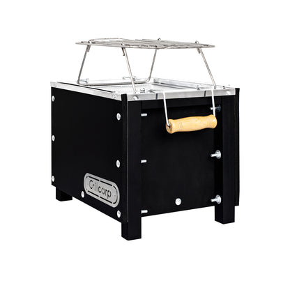 Caja China Mini Black Premium con Parrilla de Varillas Niqueladas | Grillcorp